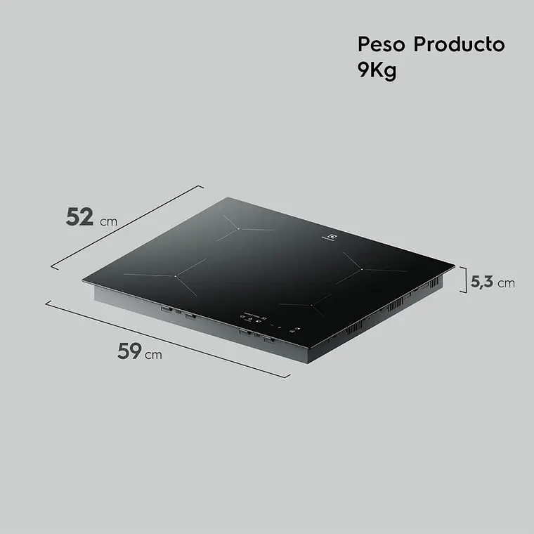 ENCIMERA A INDUCCIÓN 4 PLATOS ELECTROLUX VITROCERÁMICA Y POWERBOOST IE6LP NEGRA 2