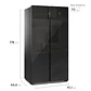 REFRIGERADOR ELECTROLUX 525L NO FROST SIDE BY SIDE INVERTER EFFICIENT AUTOSENSE ES5GB VIDRIO NEGRO - Miniatura 3