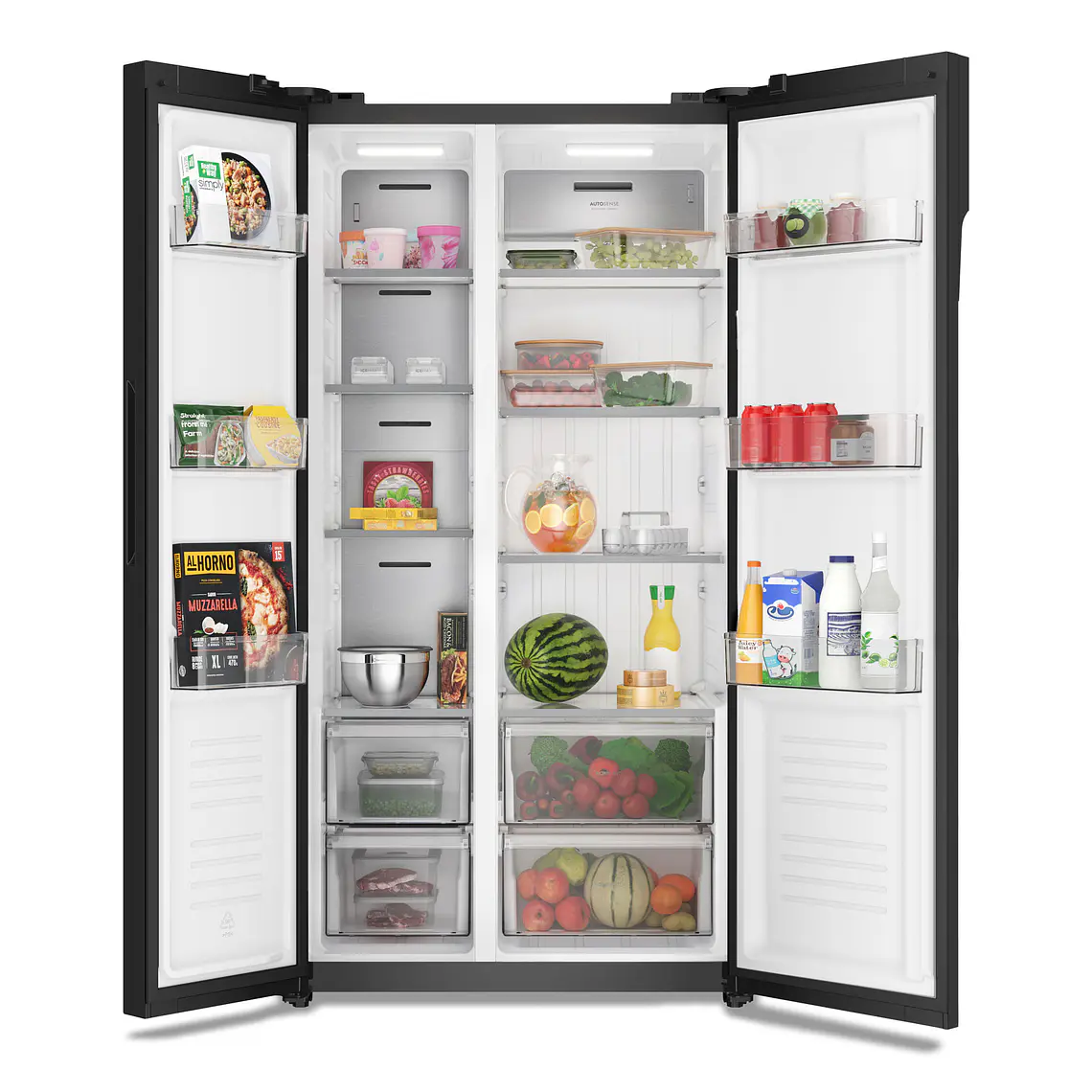 REFRIGERADOR ELECTROLUX 525L NO FROST SIDE BY SIDE INVERTER EFFICIENT AUTOSENSE ES5GB VIDRIO NEGRO 5