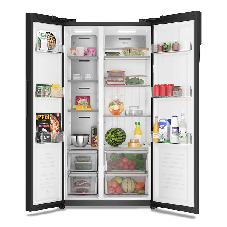 REFRIGERADOR ELECTROLUX 525L NO FROST SIDE BY SIDE INVERTER EFFICIENT AUTOSENSE ES5GB VIDRIO NEGRO 5