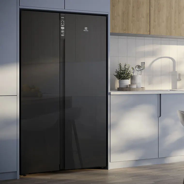 REFRIGERADOR ELECTROLUX 525L NO FROST SIDE BY SIDE INVERTER EFFICIENT AUTOSENSE ES5GB VIDRIO NEGRO 7