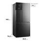 REFRIGERADOR ELECTROLUX 590L NO FROST 3 PUERTAS INVERTER AUTOSENSE LESSWASTE IM8B NEGRO - Miniatura 2