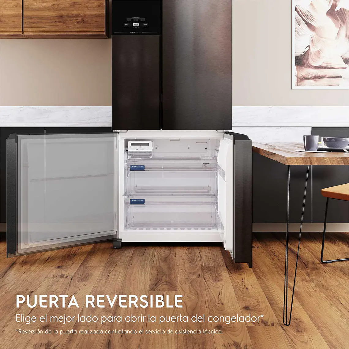 REFRIGERADOR ELECTROLUX 590L NO FROST 3 PUERTAS INVERTER AUTOSENSE LESSWASTE IM8B NEGRO 8