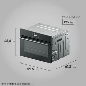 HORNO EMPOTRABLE ELÉCTRICO ELECTROLUX 50L EXPERIENCE AIR FRYER, PERFECTCOOK360 Y PANEL TOUCH OE5EA