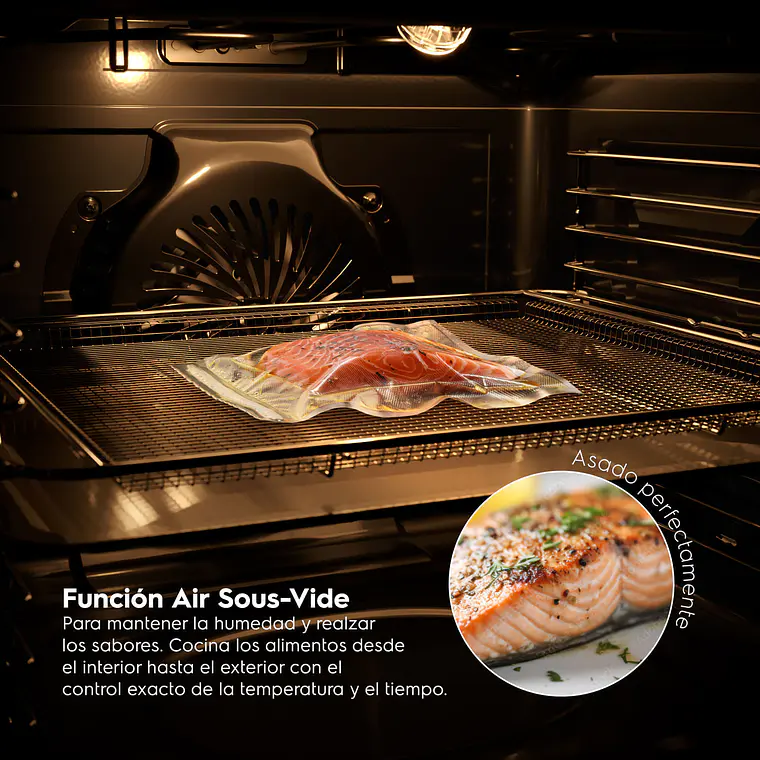 Horno Empotrable ELÉCTRICO ELECTROLUX 80L CON FUNCIÓN FREIDORA DE AIRE Y CONEXIÓN WI-FI OE9XS 10