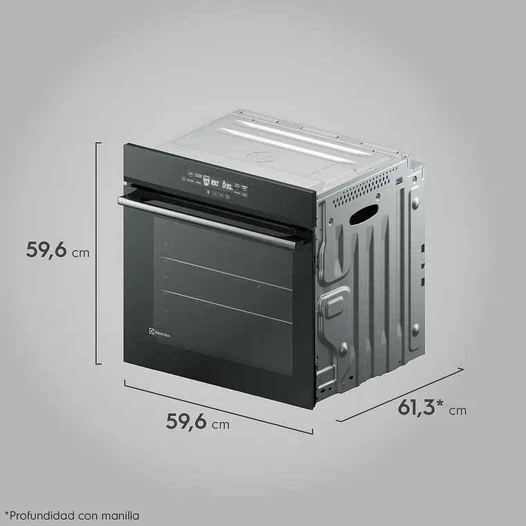Horno Empotrable ELÉCTRICO ELECTROLUX 80 L DIGITAL Y FOODSENSOR OE8EF NEGRO 3
