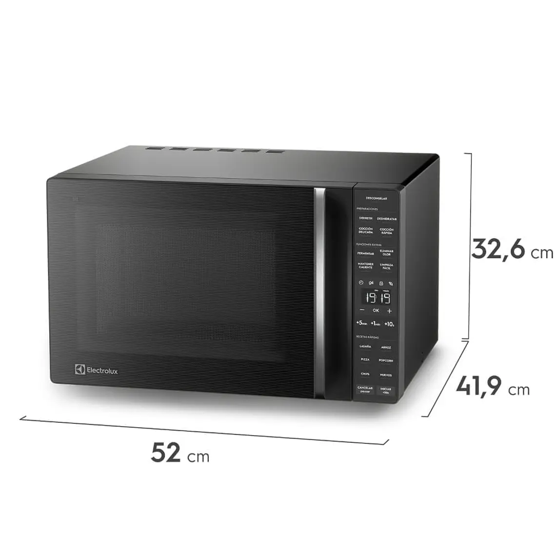 MICROONDAS ELECTROLUX 31 LITROS DIGITAL DESCONGELAMIENTO ASISTIDO ME31N NEGRO 3