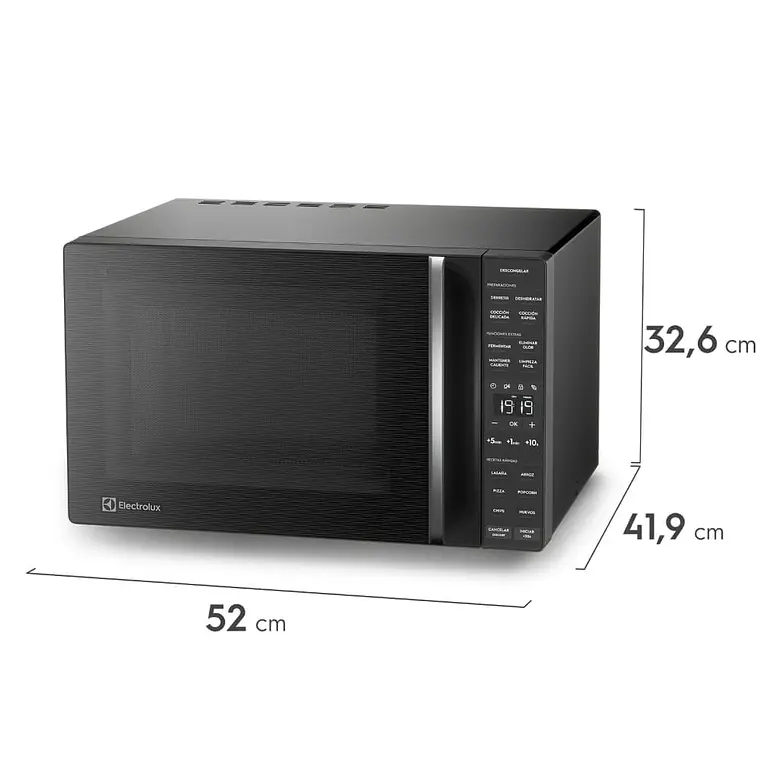 MICROONDAS ELECTROLUX 31 LITROS DIGITAL DESCONGELAMIENTO ASISTIDO ME31N NEGRO 3