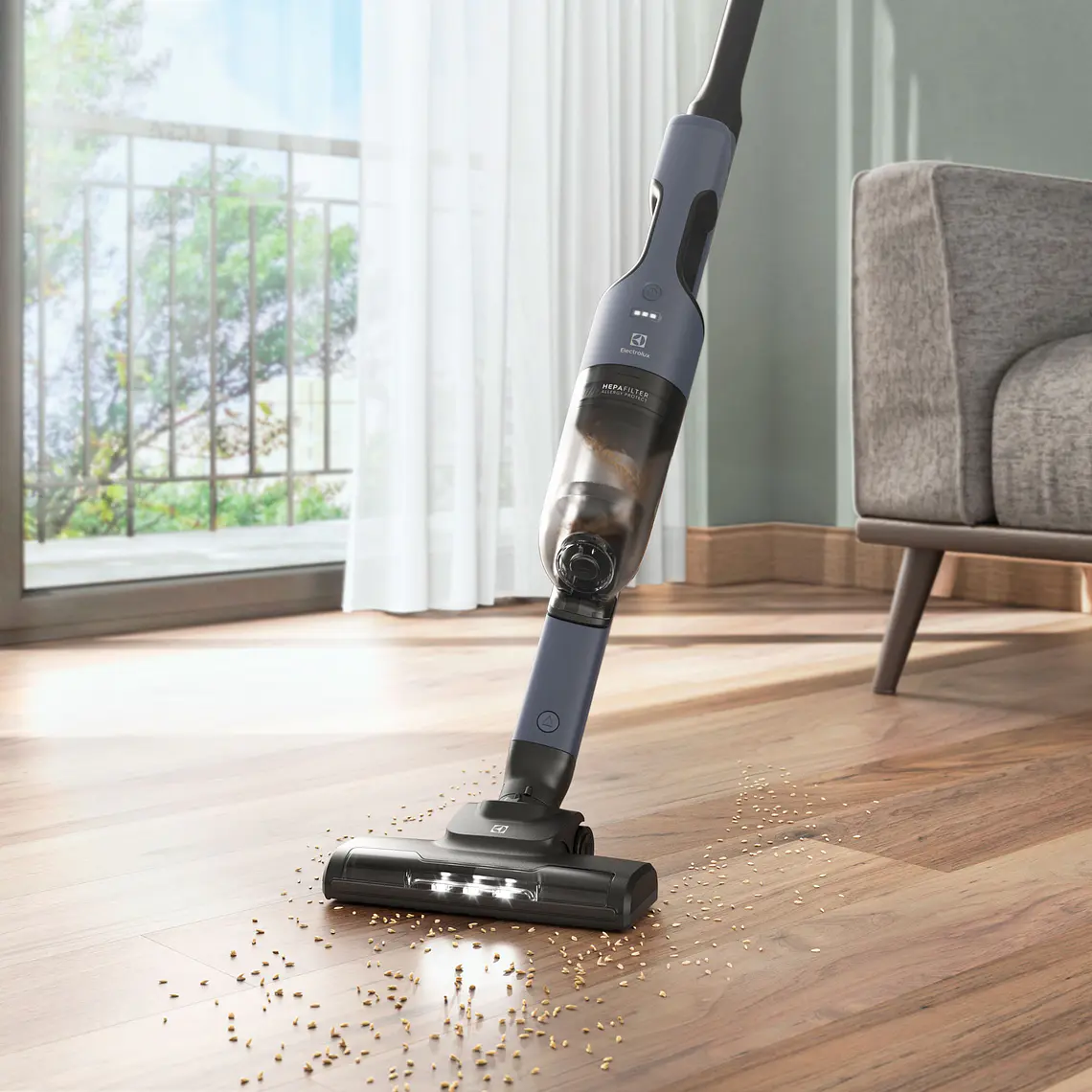 ASPIRADORA VERTICAL INALÁMBRICA ELECTROLUX ERGORAPIDO CÍCLONICA EFFICIENT 2 EN 1 ERG019 AZUL 2