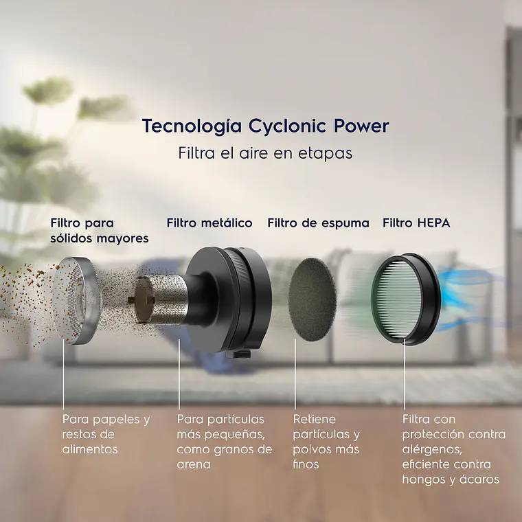 ASPIRADORA VERTICAL INALÁMBRICA ELECTROLUX ERGORAPIDO CÍCLONICA EFFICIENT 2 EN 1 ERG019 AZUL 10