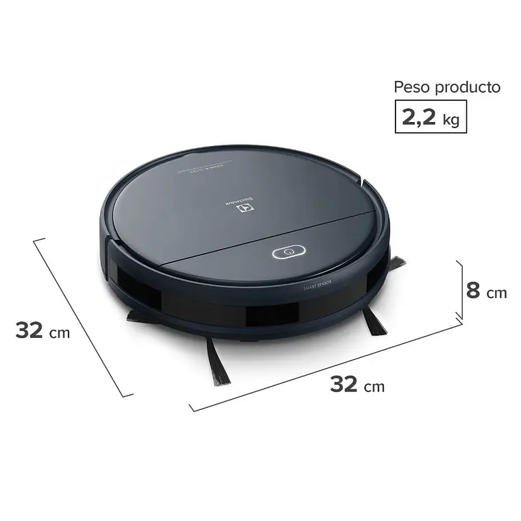 ASPIRADORA ROBOT ELECTROLUX LIMPIEZA 4 EN 1 SENSOR ANTICOLISIÓN Y ANTICAÍDA ERB40 AZUL 7