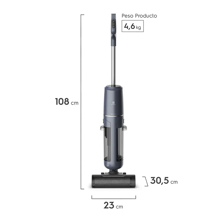 ASPIRADORA MOPA INALÁMBRICA ELECTROLUX EXPERIENCE MULTICLEAN 3 EN 1 EMC2500 AZUL 4