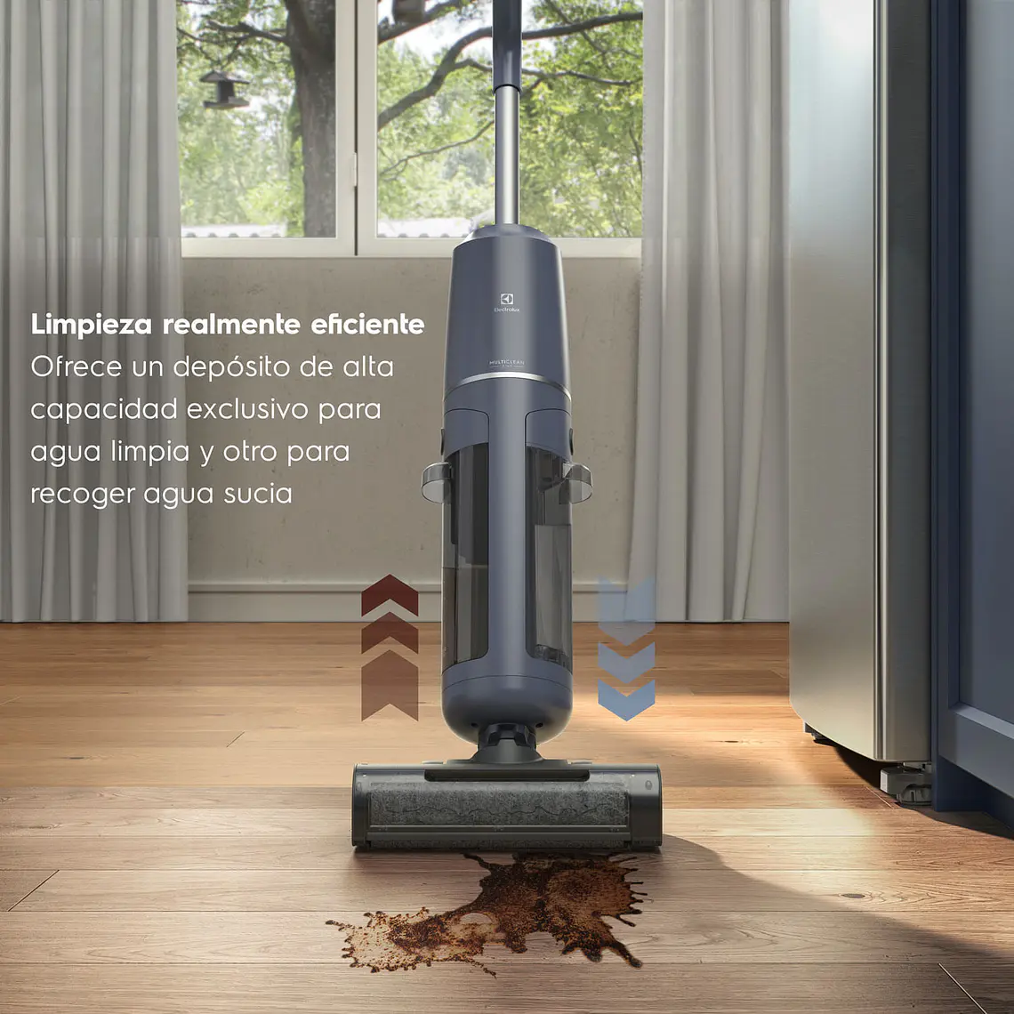 ASPIRADORA MOPA INALÁMBRICA ELECTROLUX EXPERIENCE MULTICLEAN 3 EN 1 EMC2500 AZUL 11
