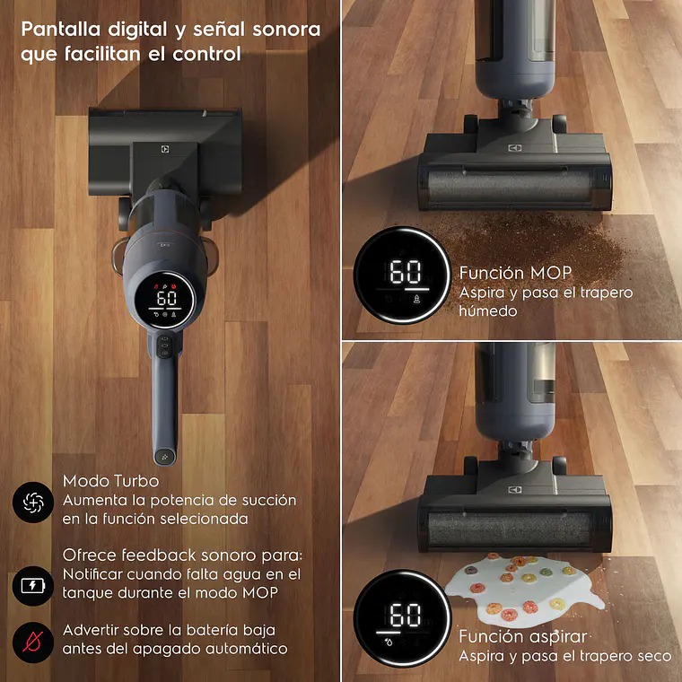 ASPIRADORA MOPA INALÁMBRICA ELECTROLUX EXPERIENCE MULTICLEAN 3 EN 1 EMC2500 AZUL 12