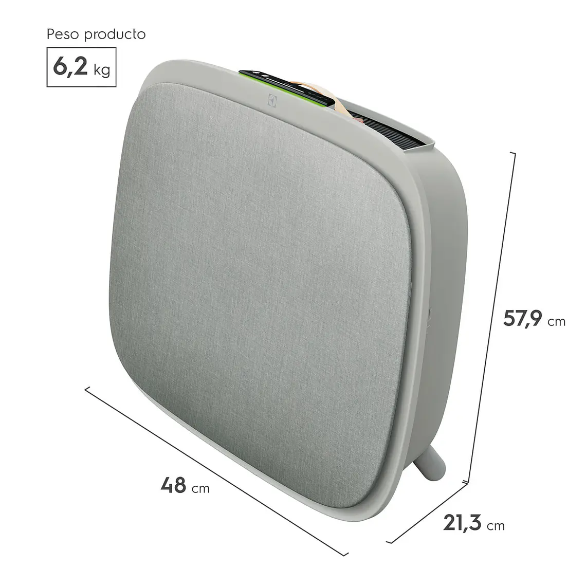 Purificador de Aire Electrolux 5 Pasos Filtrado y Ultra silencioso Well A7 2