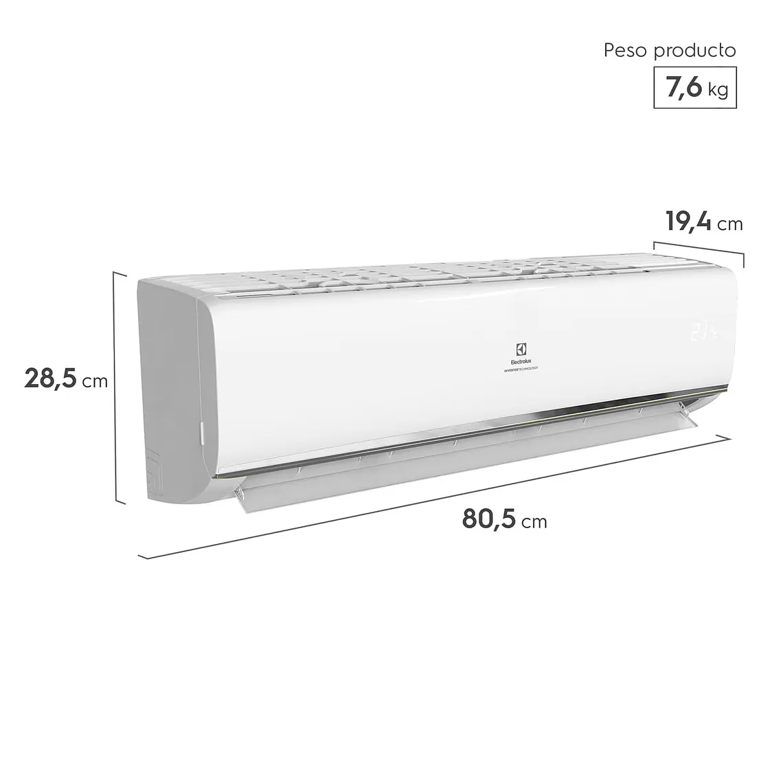 Aire Acondicionado Electrolux Inverter 9.000 BTUs Frío/Calor Efficient Auto Restart 2