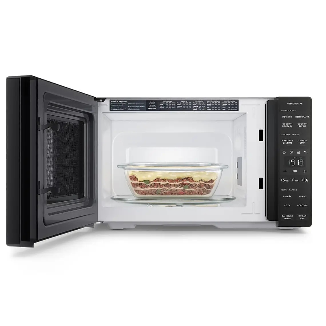 Microondas Electrolux 25 Litros Digital Descongelamiento Asistido ME25N Negro 4