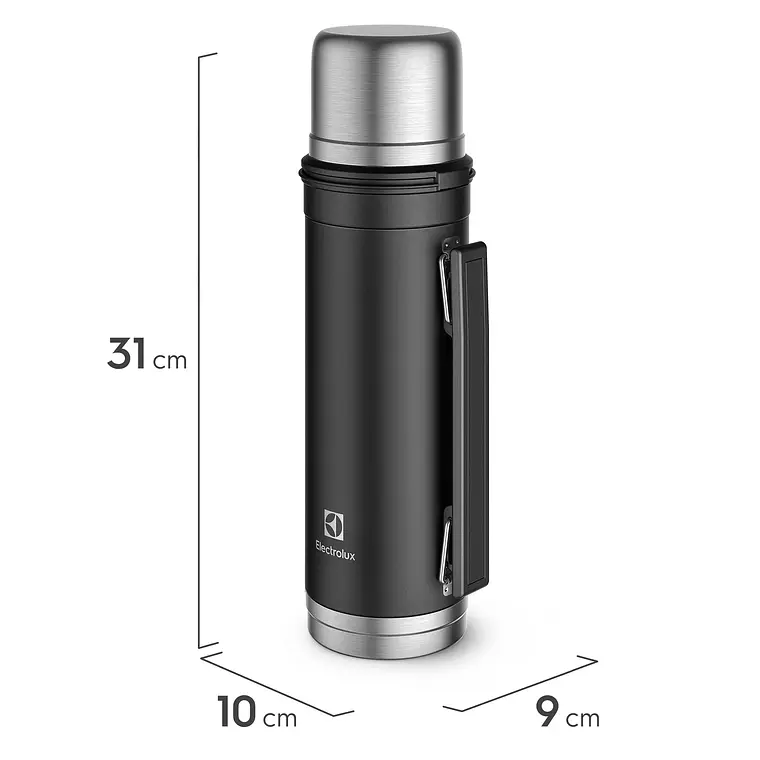 Termo Acero Inoxidable Electrolux 1 Lt Sense To Go Negro 2