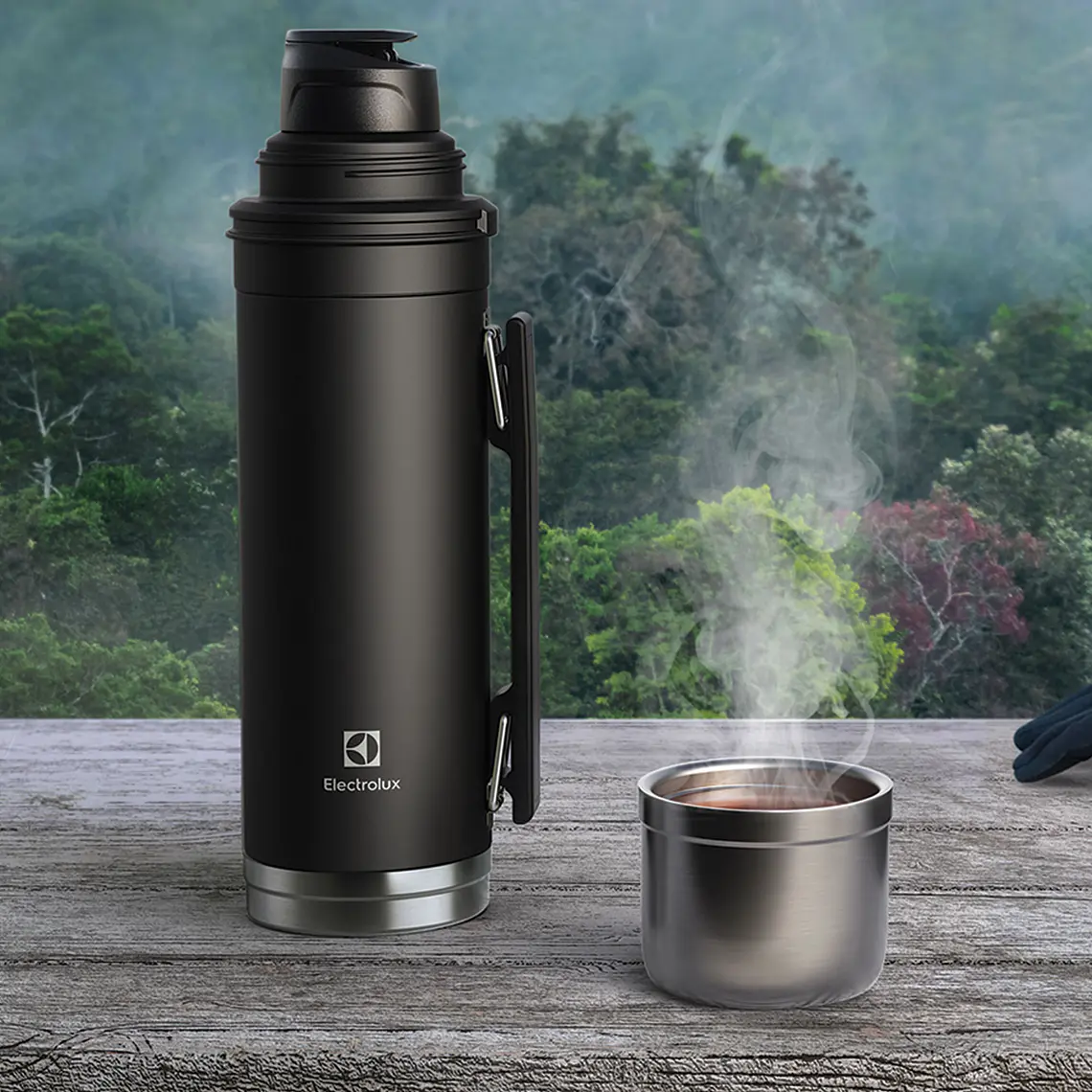 Termo Acero Inoxidable Electrolux 1 Lt Sense To Go Negro 7