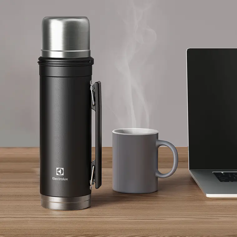 Termo Acero Inoxidable Electrolux 1 Lt Sense To Go Negro 8