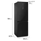 Refrigerador Electrolux 323L No Frost Bottom Freezer Efficient AutoSense DB60GE Negro Glass - Miniatura 3
