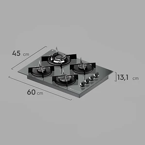 Encimera a Gas 4 Quemadores Electrolux Home Pro Cocción Precisa y Quemador Desplazado KE4HP