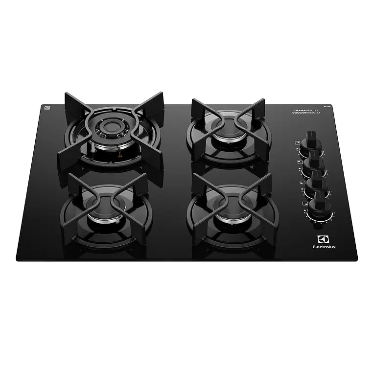 Encimera a Gas 4 Platos Electrolux Experience Triple Llama y Parrilla Hierro Fundido KE4GC 1