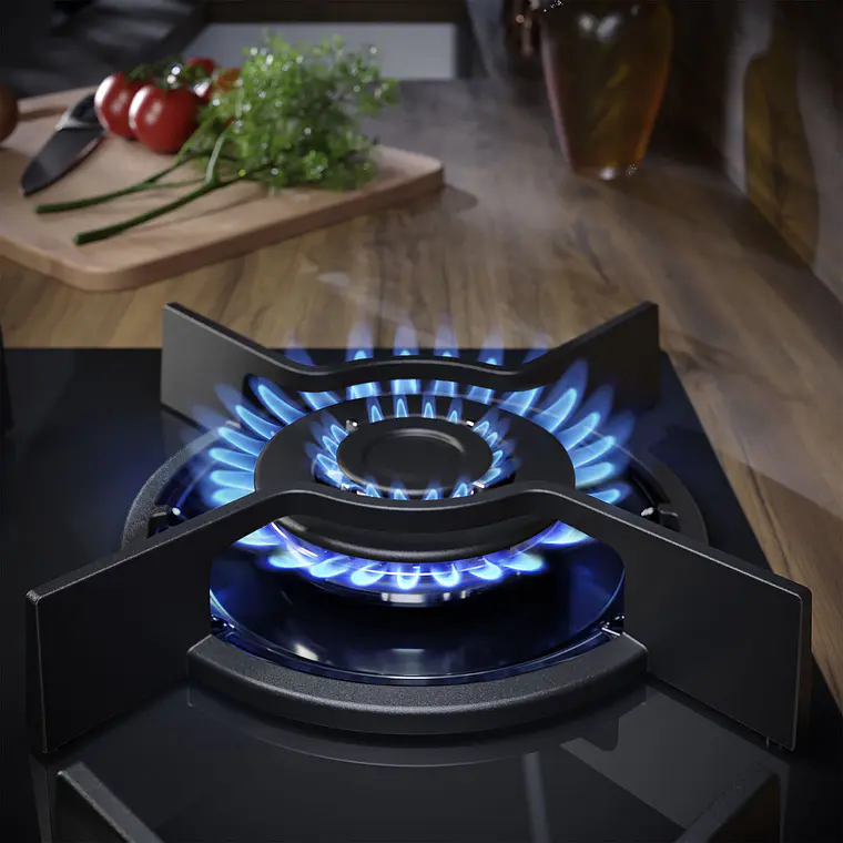Encimera a Gas 4 Platos Electrolux Experience Triple Llama y Parrilla Hierro Fundido KE4GC 7