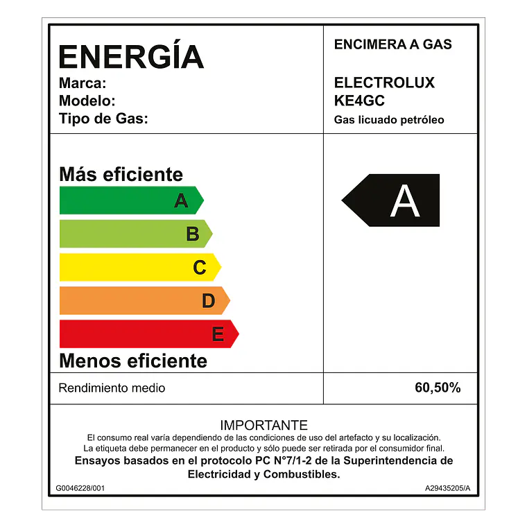 Encimera a Gas 4 Platos Electrolux Experience Triple Llama y Parrilla Hierro Fundido KE4GC 13