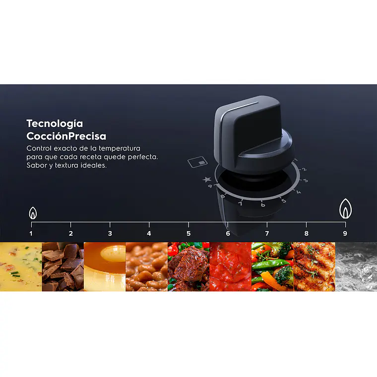 Encimera a Gas 5 Platos Electrolux Experience Tecnología de Cocción Precisa KE5XC Inox 9