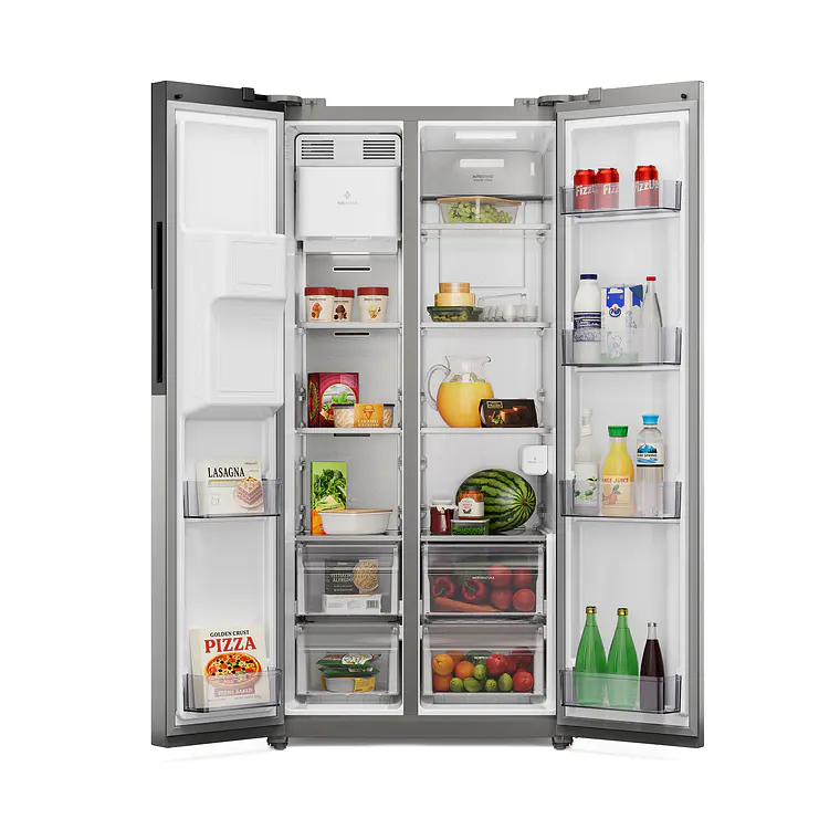 Refrigerador Electrolux 481L No Frost Side by Side Inverter AutoSense Dispensador Agua y Hielo ES4WS Inox 5