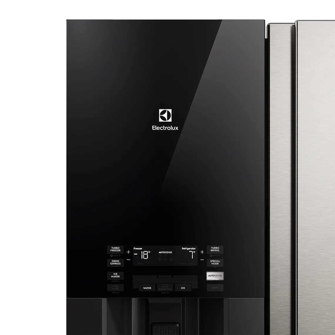 Refrigerador Electrolux 481L No Frost Side by Side Inverter AutoSense Dispensador Agua y Hielo ES4WS Inox 6