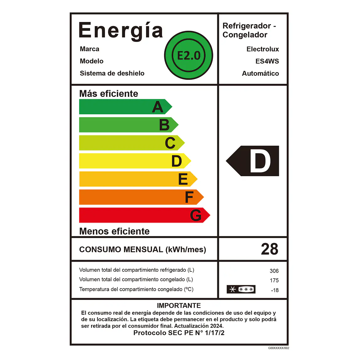 Refrigerador Electrolux 481L No Frost Side by Side Inverter AutoSense Dispensador Agua y Hielo ES4WS Inox 14