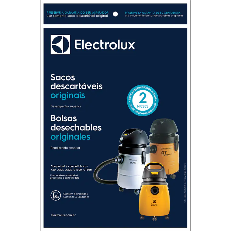 Pack Bolsas Desechables Aspiradora GT30N 3 Un 1