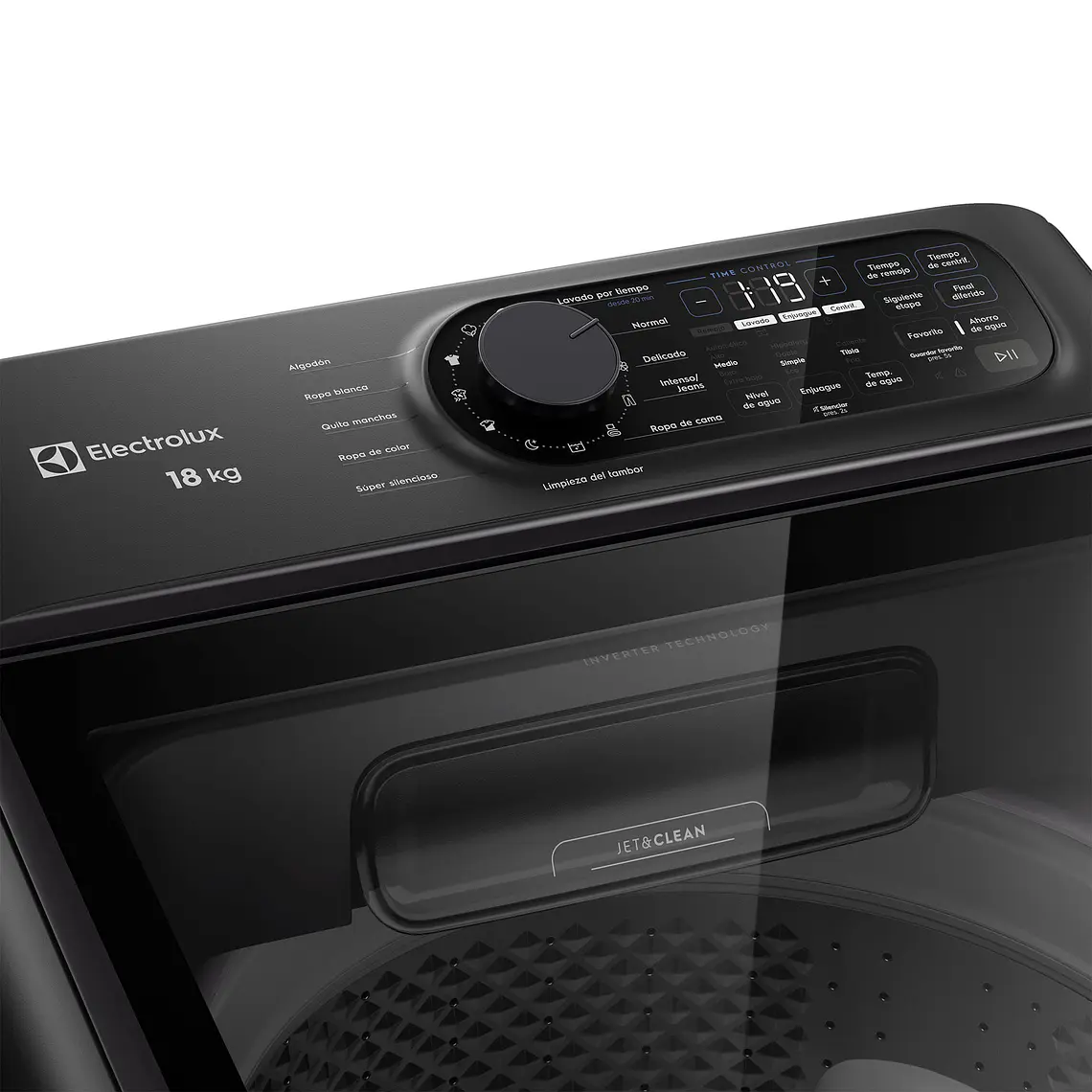 Lavadora Automática Electrolux 18kg Carga Superior Inverter Disolución Máxima Jet&Clean EMTL18IO Onix 4