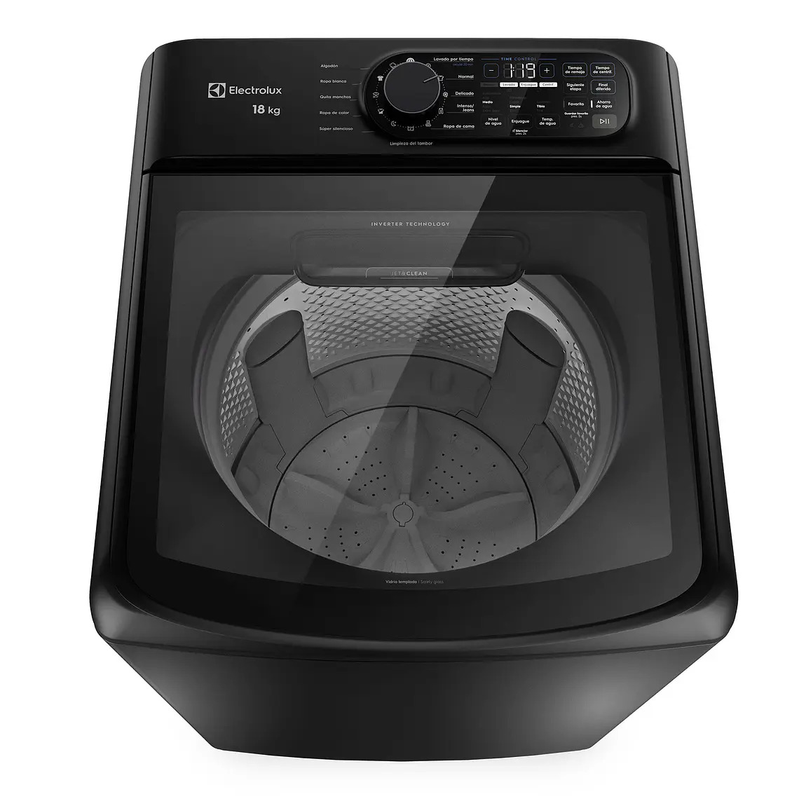 Lavadora Automática Electrolux 18kg Carga Superior Inverter Disolución Máxima Jet&Clean EMTL18IB Negra 3