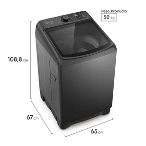 Lavadora Electrolux 21kg Carga Superior Inverter Disolución Máxima Jet&Clean EMTL21IO Gris Ónix