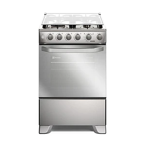 Cocina a Gas 4 Platos Electrolux Efficient VaporBake, Triple Llama y Grill FE4SXC Inox
