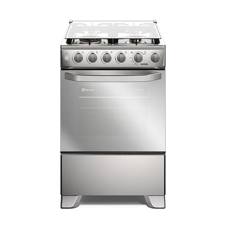 Cocina a Gas 4 Platos Electrolux Efficient VaporBake, Triple Llama y Grill FE4SXC Inox 1