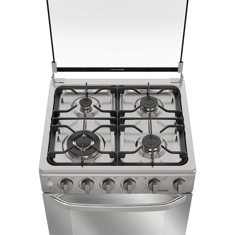 Cocina a Gas 4 Platos Electrolux Efficient VaporBake, Triple Llama y Grill FE4SXC Inox 4