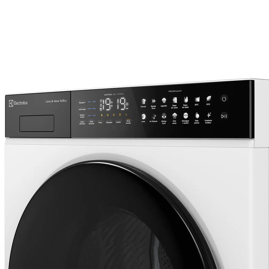 Lavadora Secadora Electrolux 14/8 Kg Carga Frontal Inverter EFLWD12W Blanca 6
