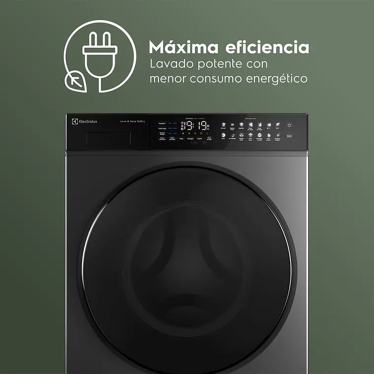 Lavadora Secadora Electrolux 14/8 Kg Carga Frontal Inverter EFLWD12O Ónix 12