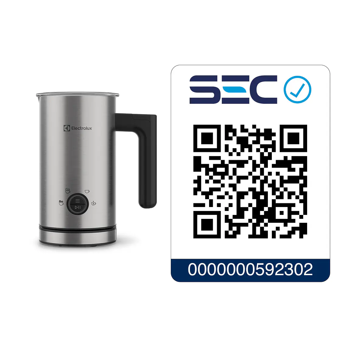Espumador de Leche Electrolux 300ml 460W EMF10 Acero Inoxidable 5