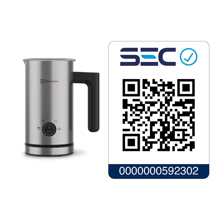Espumador de Leche Electrolux 300ml 460W EMF10 Acero Inoxidable 5