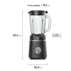 Licuadora Electrolux 1,75L con Jarra de Vidrio y 6 Cuchillos 1000W BLP70 Gris