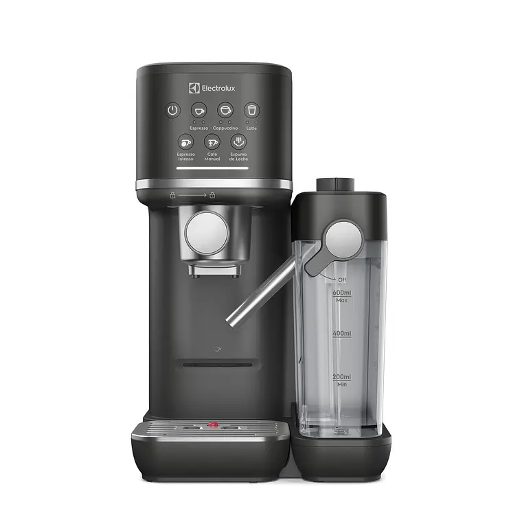Cafetera Espresso Electrolux 1,25L Digital Cápsula y Molido Vaporizador Leche 1350W ECM70 Gris 1