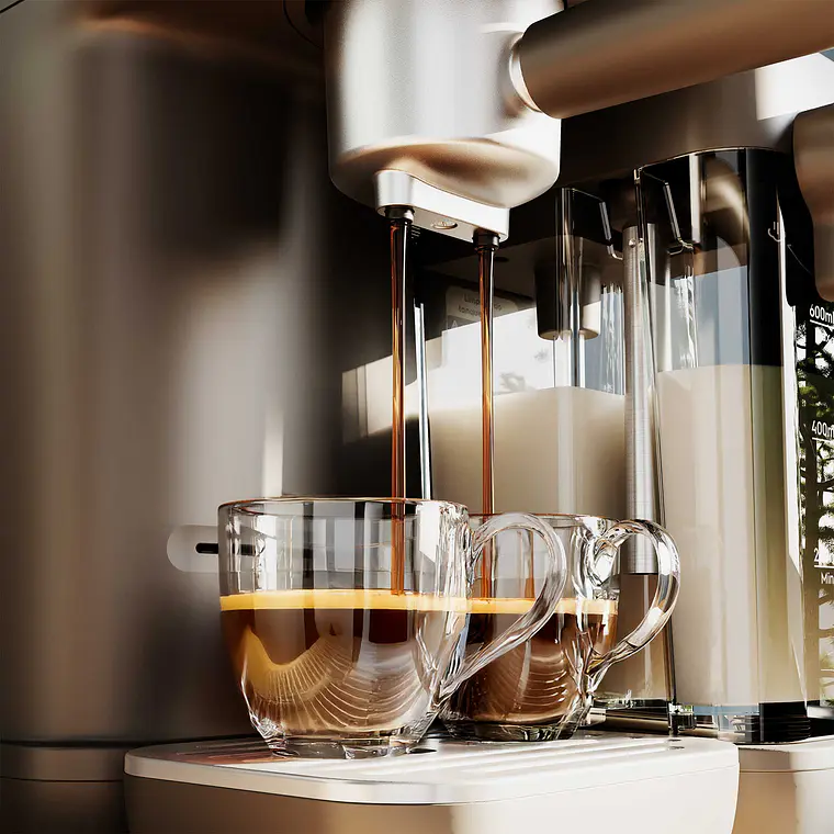 Cafetera Espresso Electrolux 1,25L Digital Cápsula y Molido Vaporizador Leche 1350W ECM70 Gris 5