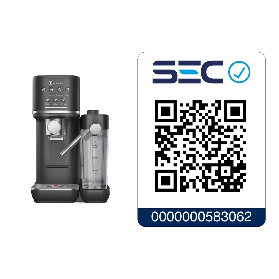 Cafetera Espresso Electrolux 1,25L Digital Cápsula y Molido Vaporizador Leche 1350W ECM70 Gris 8
