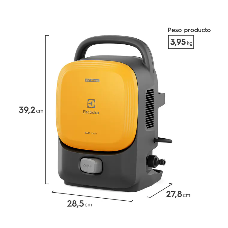 Hidrolavadora Electrolux 1400W Efficient EasyWash QWS1650 Amarilla 3