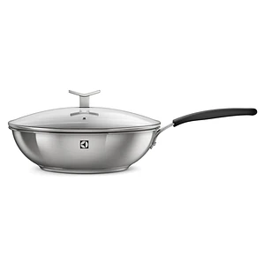 Wok Antiadherente con Tapa de Vidrio Electrolux 28 cm